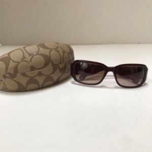 Coach Women's Dark Pink Sunglasses